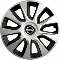 PUKLICE PRE NISSAN 15" STRATOS silver/black 4ks